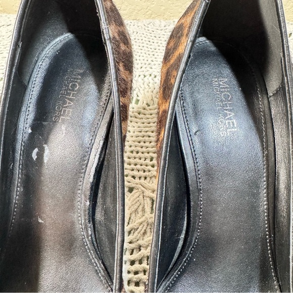 Michael Kors Brown Leopard Print Heels Size 8.5 - Picture 2 of 9
